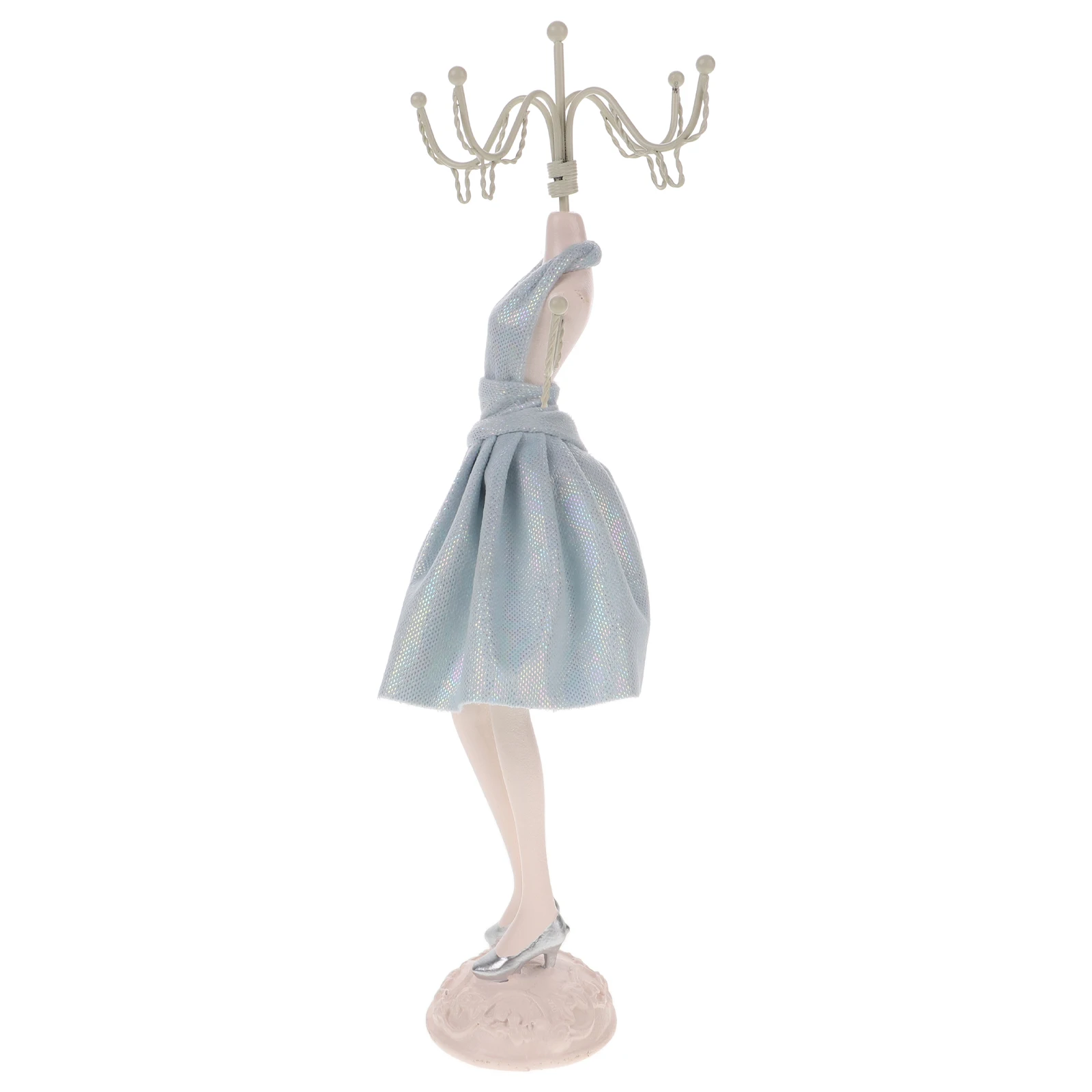 

Vintage Style Jewelry Display Stand Necklace Showcase Rack Pendant Organizer Holder For Retail Store Stable Sturdy Decor Chains