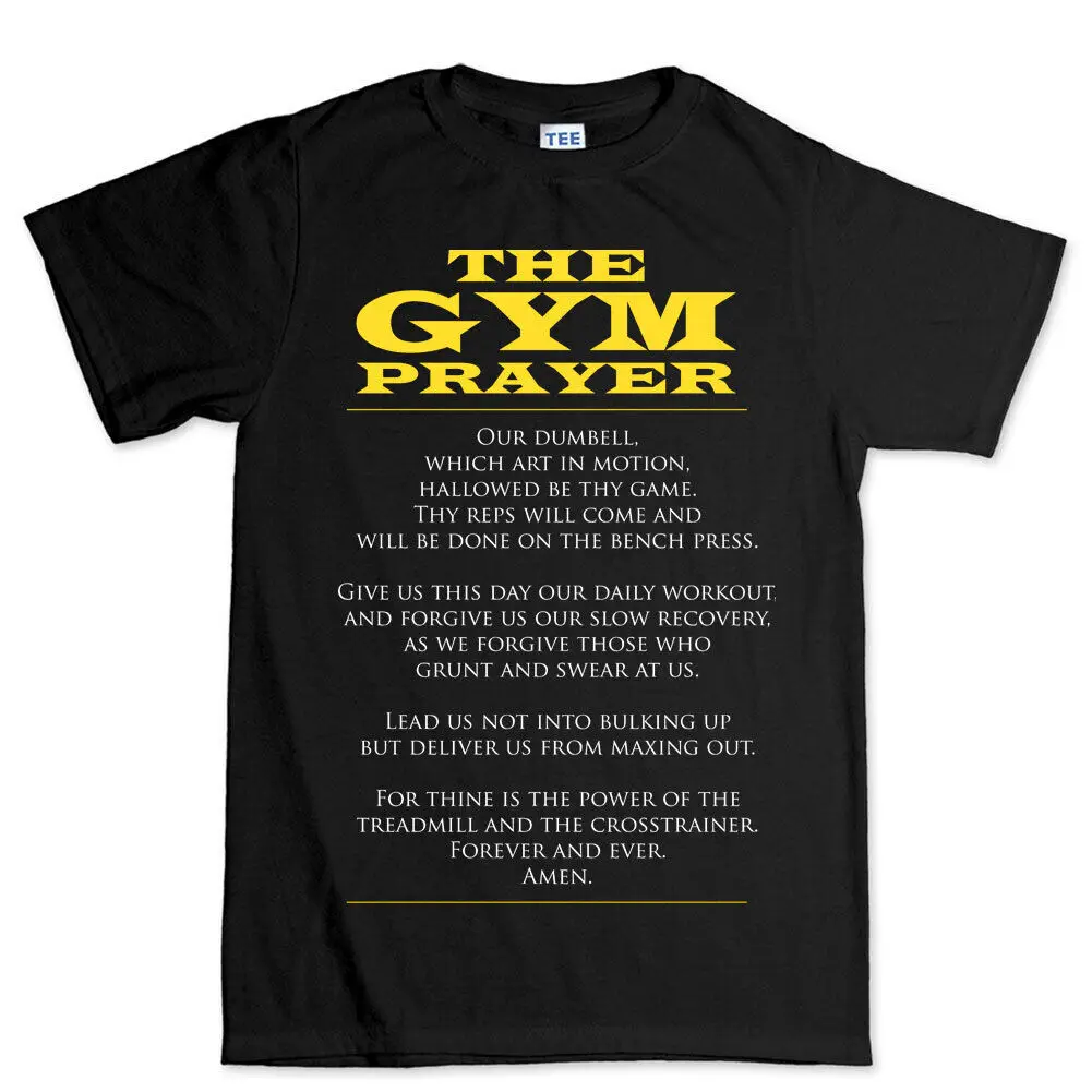 The Gym Prayer Fitness Graphic Tees Men - Novelty Gym - Workout Gym T Shirt