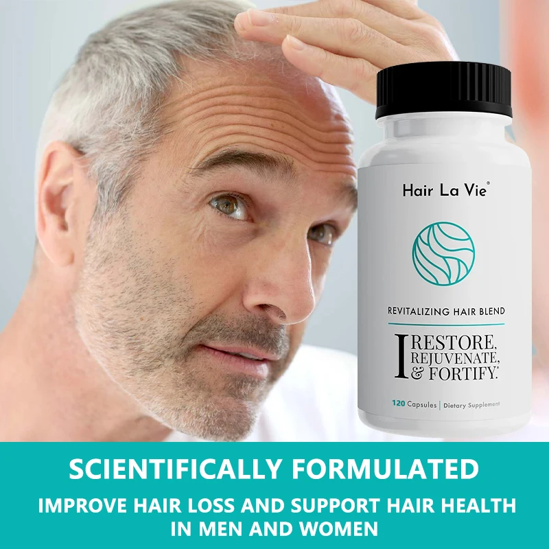 Hair La Vie Vital Blend Hair Vitamins with Biotin, Collagen & Saw Palmetto for Women and Men