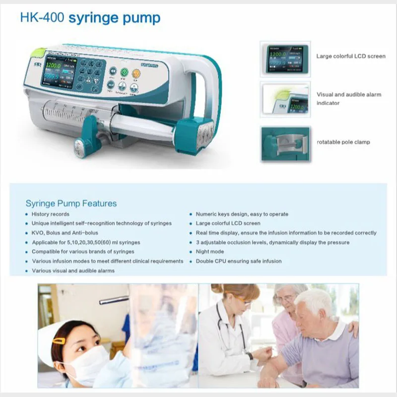 HK-400 injection pump single channel injection pump micro injection pump English operating system of pet infusion pump