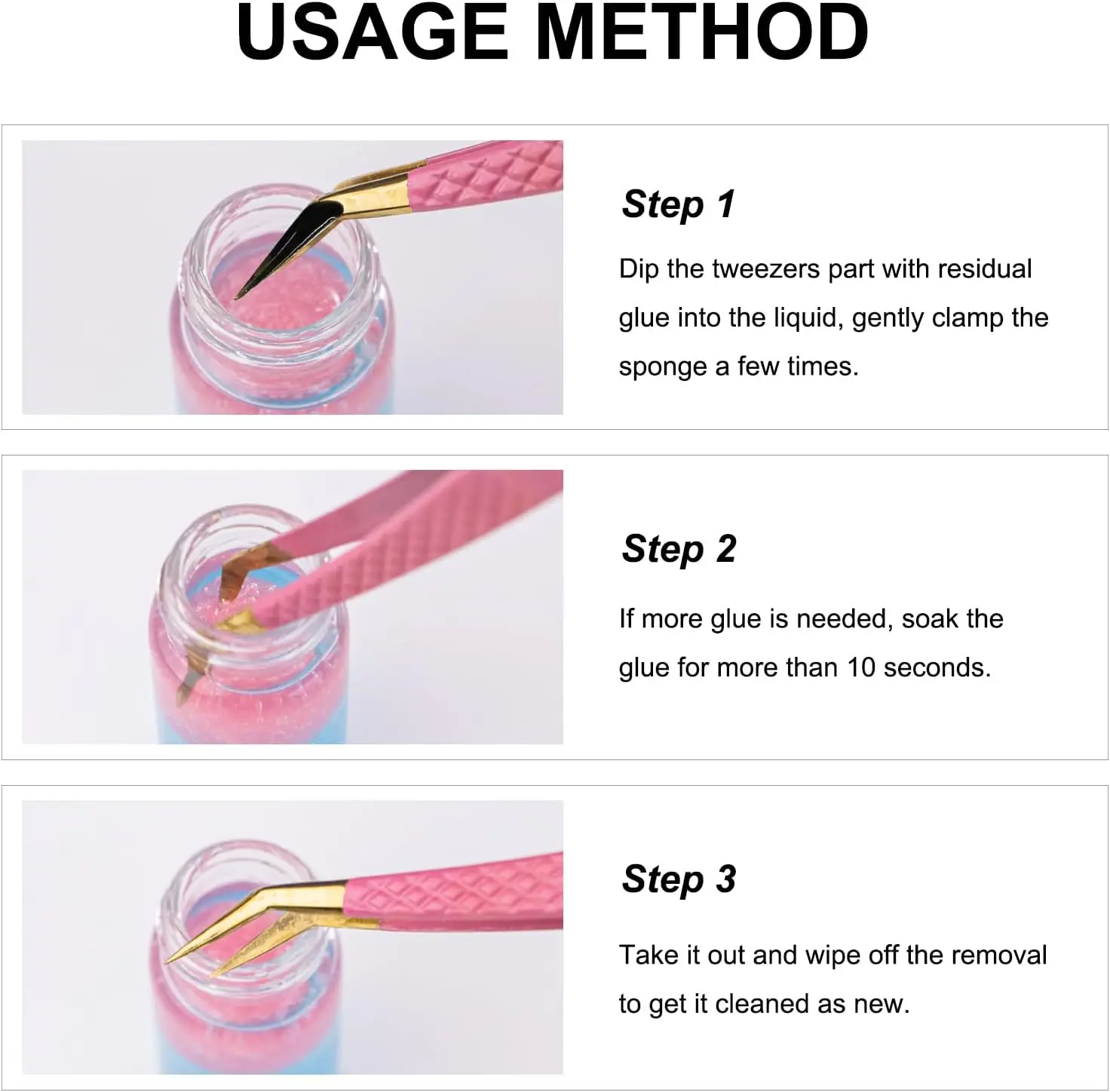Sumformi 15ML Pinzette per Estensione Ciglia Cleaner Pinzette per Ciglia Strumento di Pulizia per Rimozione Colla per Ciglia Detergente per Colla Liquida