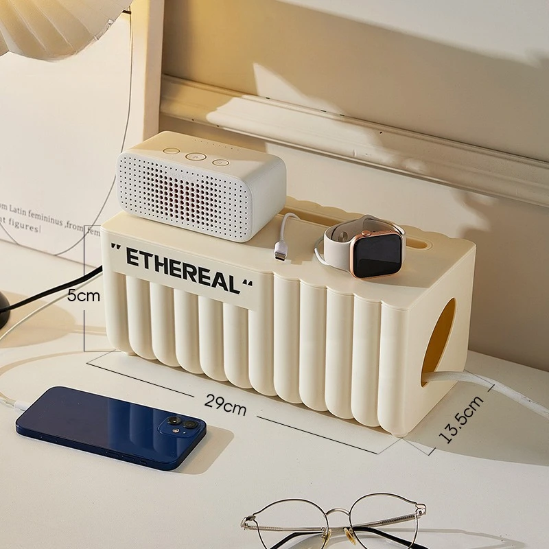 플러그 보드 보관함 플라스틱 정리함 코드 박스 소켓 플러그 전원 데스크탑 코드 박스 코드 보관 스탠드