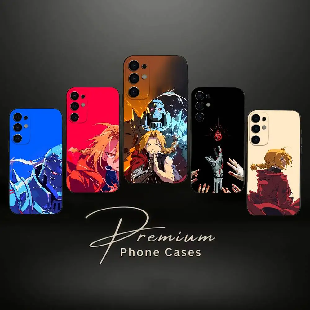 

F-Fullmetal A-Alchemist Phone Case For Samsung S25,S24,S21,S22,S23,S30,Ultra,S20,Plus,Soft Silicone Black Cover