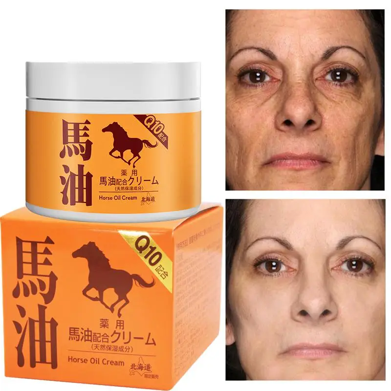 Crema antiarrugas instantánea, aceite de caballo, reafirmante de ojos, antienvejecimiento, hidratante, eliminación de líneas finas, cuidado de la piel