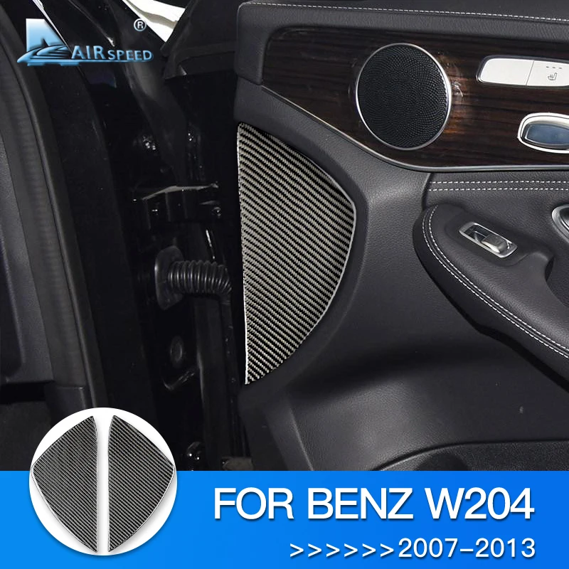 Carbon Fiber Sticker for Mercedes Benz W204 2007 2008 2009 2010 2011 2012 2013 AMG Interior Trim Car Door Groove Accessories
