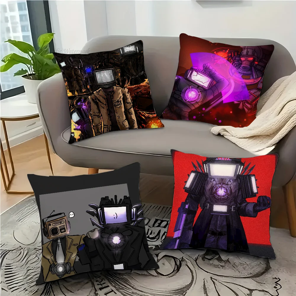 

Skibidi туалетная анимационная наволочка квадратная подушка спальня диван удобная подушка для отдыха автомобиль гостиная украшение дома 40X40