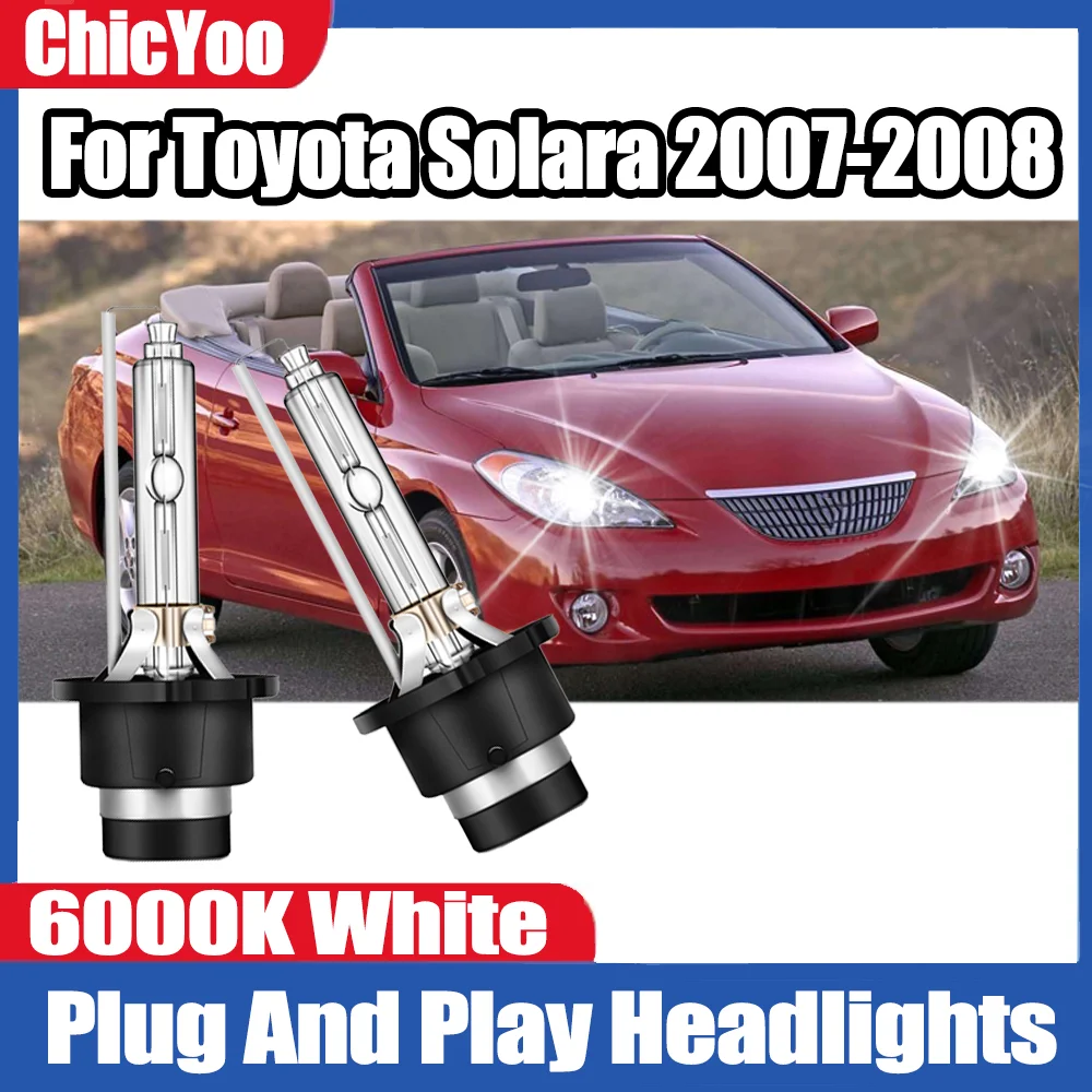 

2PCS Auto Headlamp 35W HID Xenon Headlight 6000K White Plug And Play 20000LM Front Lights 12V 24V For Toyota Solara 2007-2008