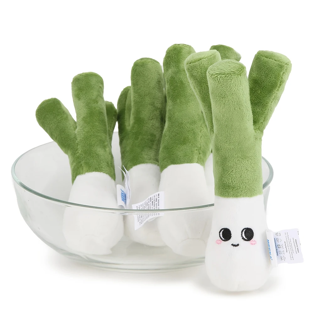 Lindo cebolla vegetal verde relleno juguete calmante colgante de felpa grandes regalos