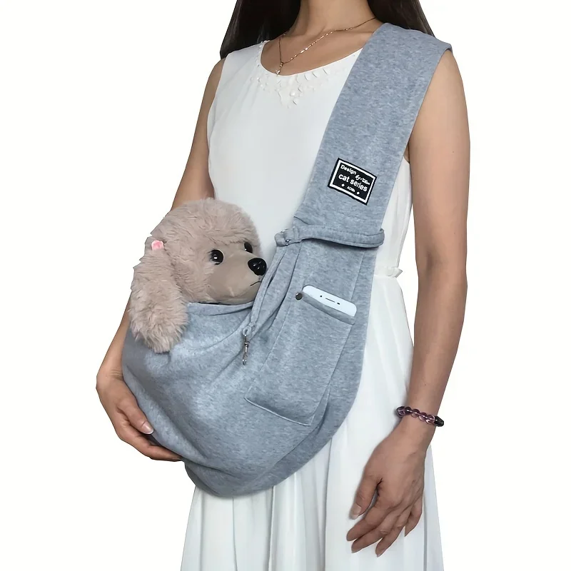 

Foldable Portable Breathable Pet Sling Carrier Dog Crossbody Bag Hands-free Dog Backpack