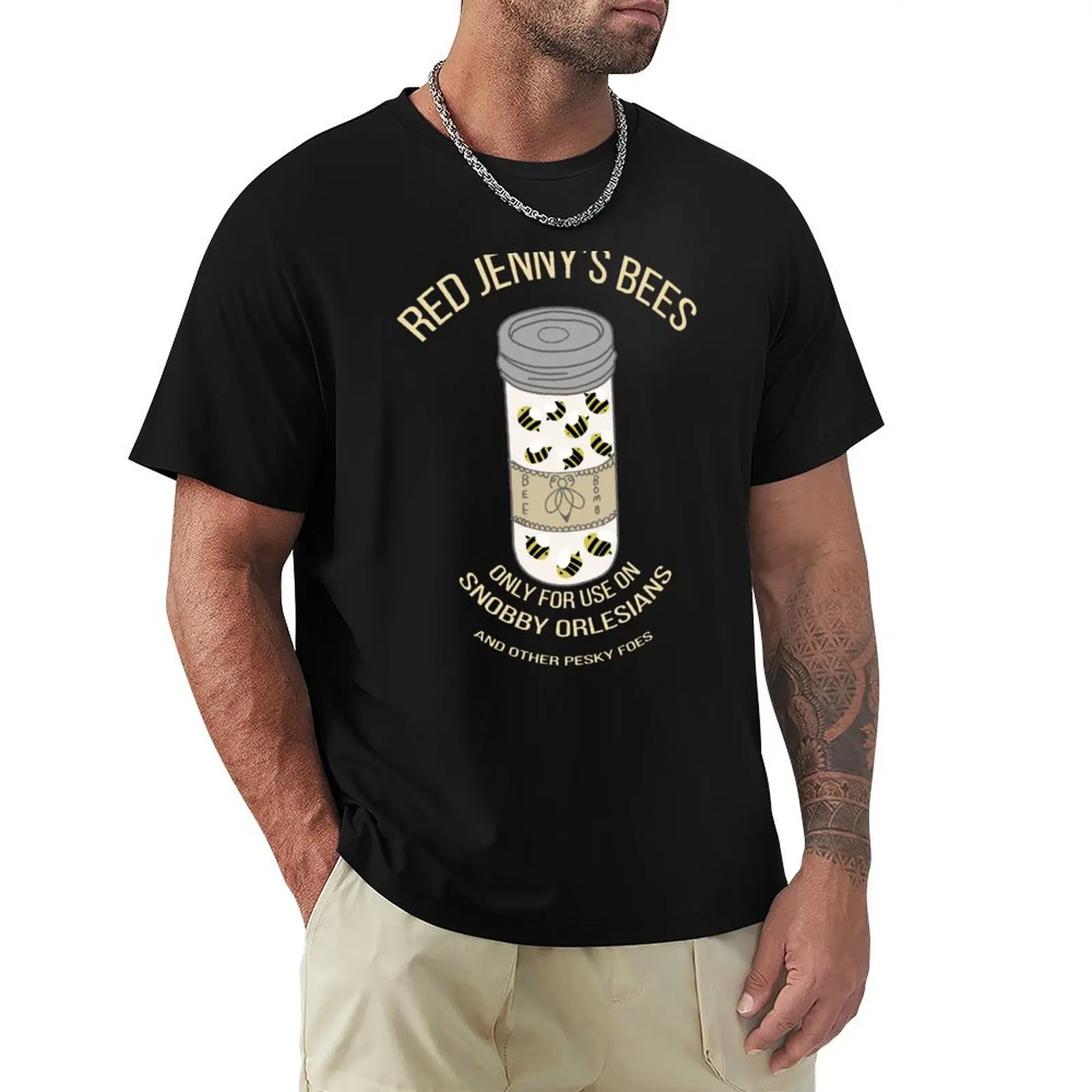 

Red Jenny's bees T-Shirt valentines clothes summer 2025 gifts for boyfriend plain t shirts men