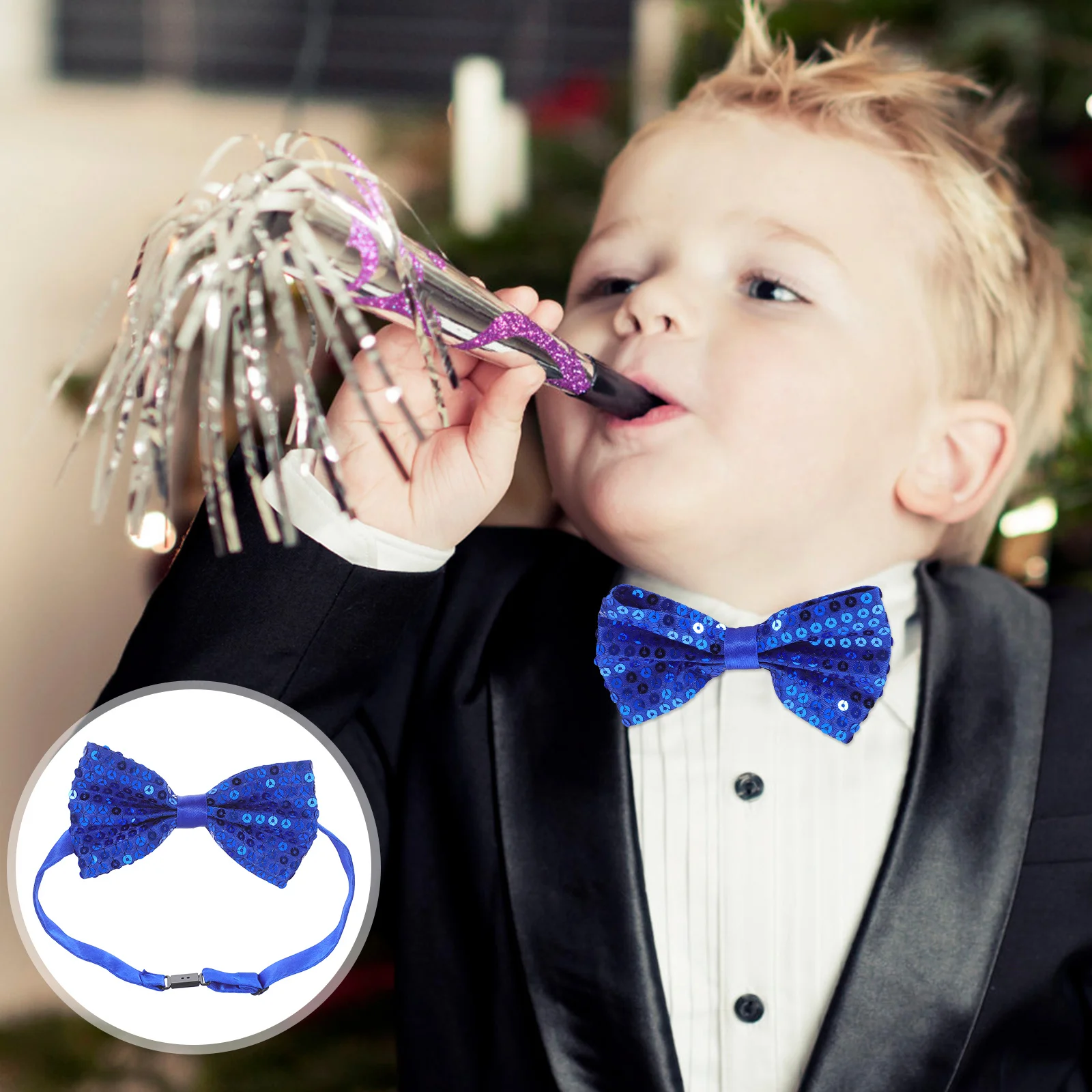 

5 шт. детский блестящий галстук-бабочка с блестками и блестками, детский галстук-бабочка, регулируемый для церемонии выступлений, аксессуары для свадебной вечеринки