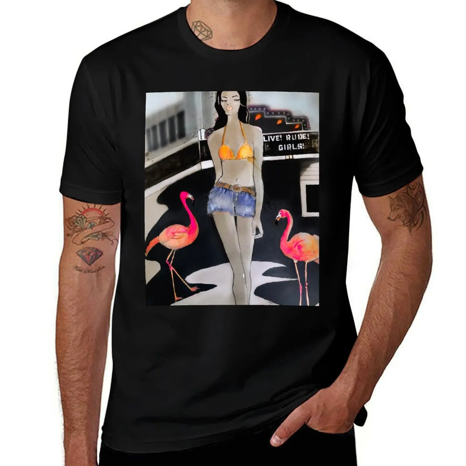 

t T-Shirt man cotton funny Rude! Girls! tshirt for T-Shirt shirts t shirt man Live!