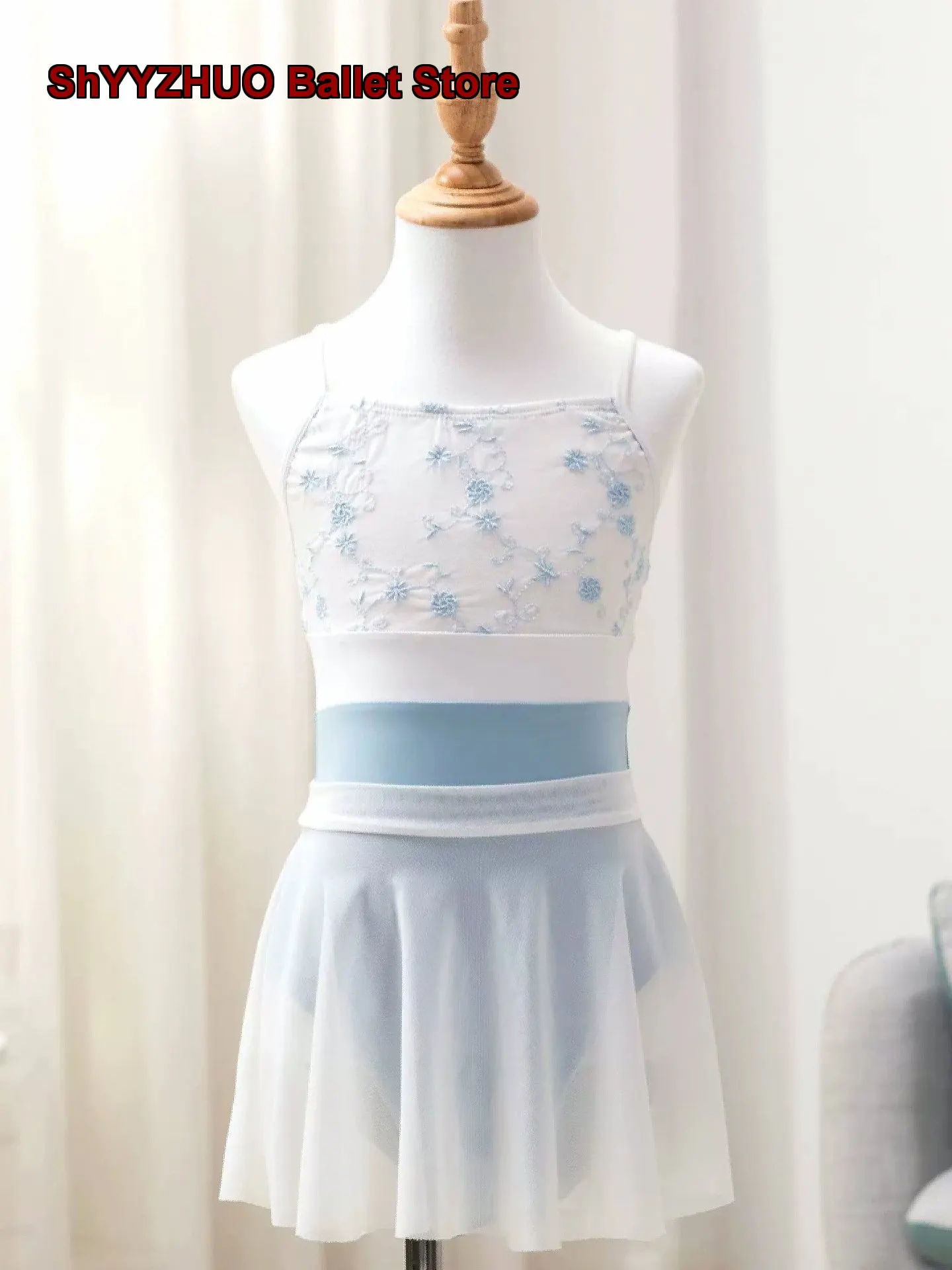 Children's Girls' Dance Dress Summer Spaghetti Strap Jump Skirt Chinese Body Suit Kids