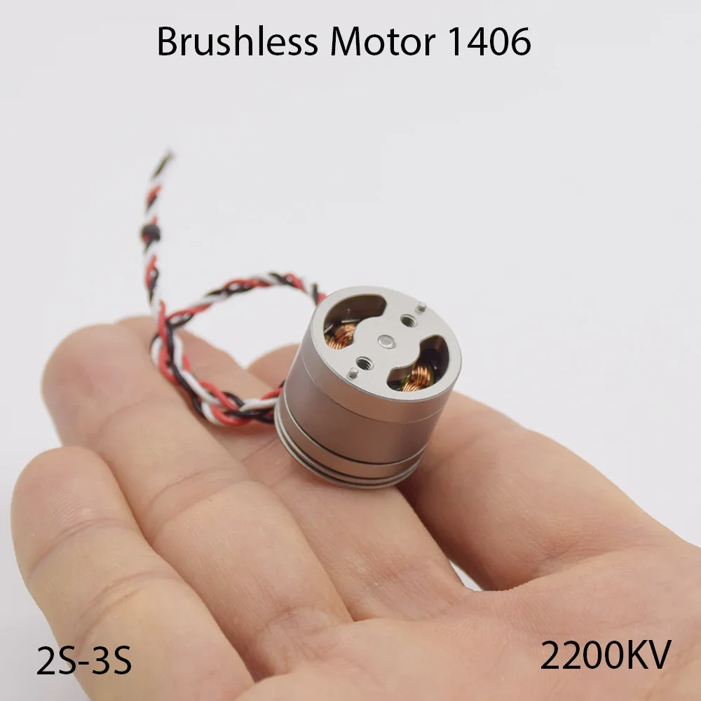 2S-3S DC 7.4V 11.1V 12.6V CW/CCW 1406 3-phase Brushless Motor Multi Axis Drone Outer Rotor 2200 KV Engine for UAV Aircraft Drone