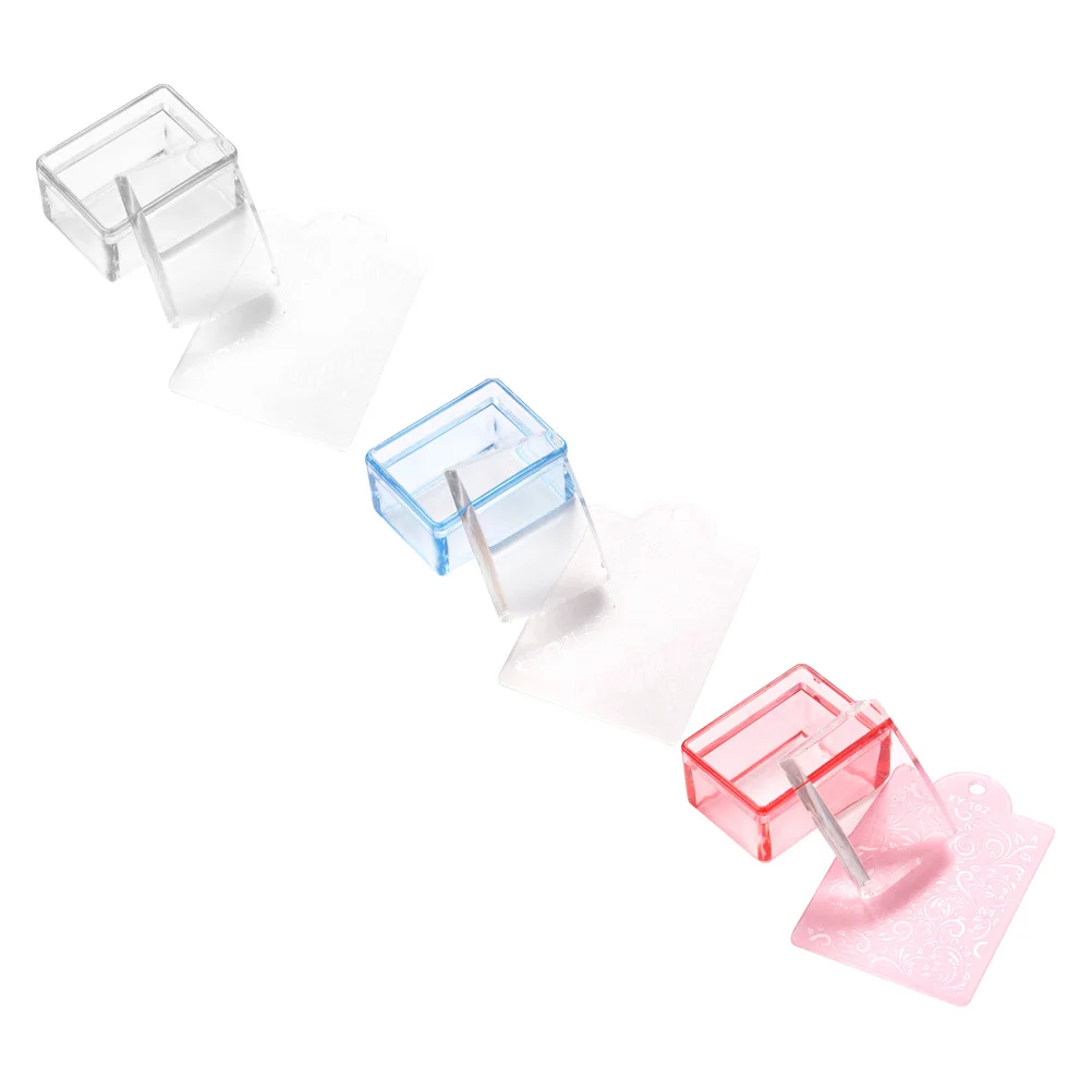 

3Pcs Nail Transparent Seals Manicure Stampers Salon DIY Nail Art Transfer Tools Fast Accurate Creative Designs