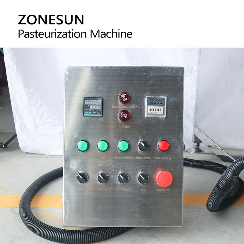 ZONESUN Pasteurizing Machine for Glass Bottle Disinfecting Can Jar Pasteurizer Sterilizer Food Wine Drink Milk Production ZS-PM1