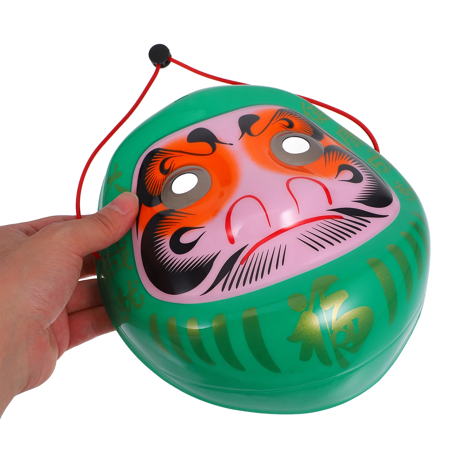 1 قطعة قناع دارما على الطراز الياباني براعة رائعة لأداء مرحلة الحفلات التنكرية قناع الوجه المزخرف القابل لإعادة الاستخدام