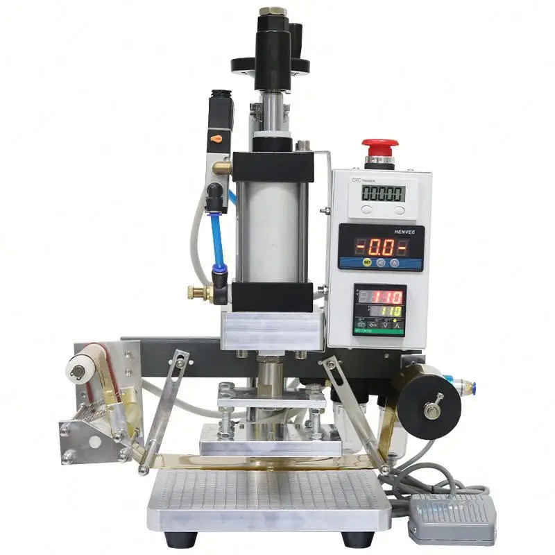 Manual Gold Foil Embossing Machine Iron PVC Leather Printing Machine Embossed Brass Letters Leather Wood Hot Stamping Machine
