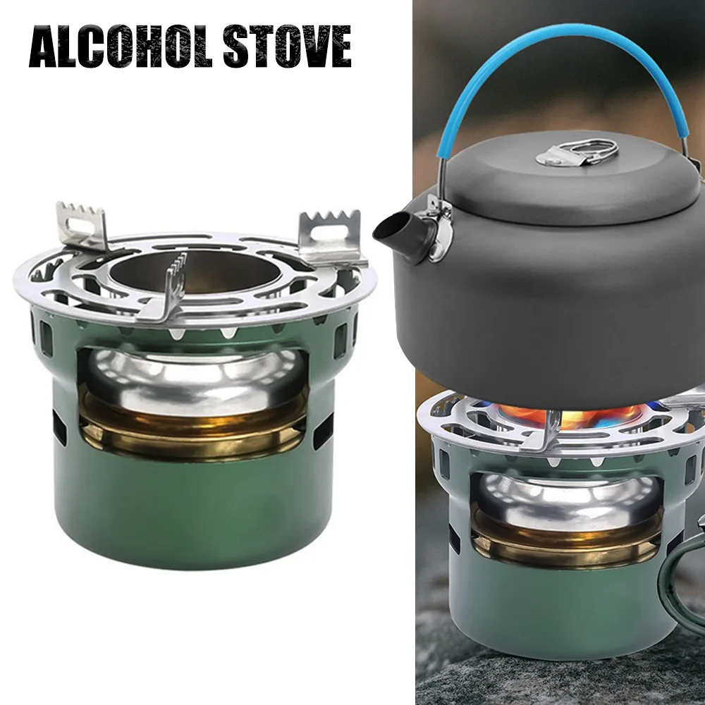 Camping Gear and Accessories Alcohol Stove Outdoor Furnace Portable Mini Barbecue Assesories Camp Cooking Supplies Hiking Sports