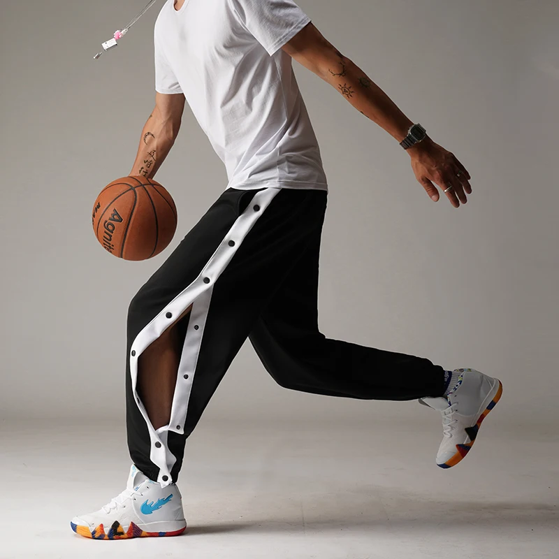 Hip-Hop Wide-Leg Pants Men's Basketball Casual Loose Side Buckle Sports Pants Retro Women's Pants Street Clothing 2024 Spring