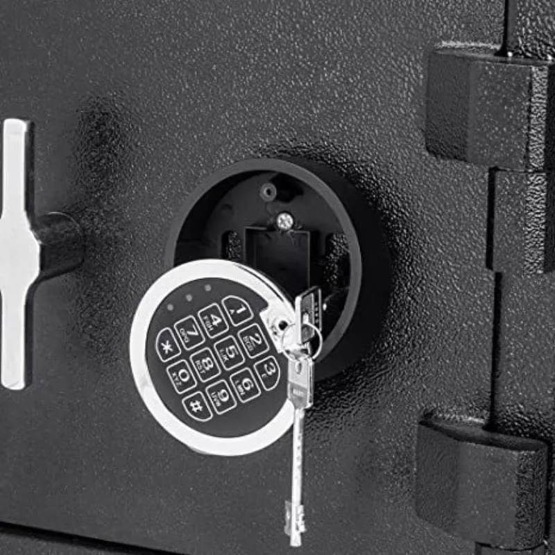 

Large Full-Body Steel Home Safe Cabinet with Electronic Document Storage Double-Sided Password Access Mobile & Bank Use