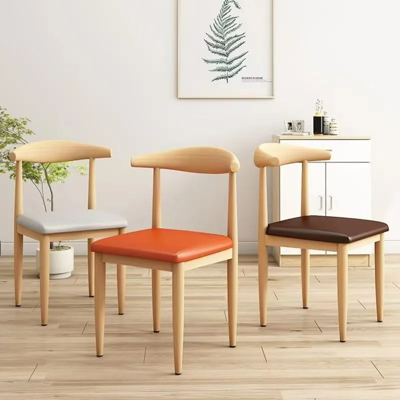 Factory Direct 2026 Trade  Assembly Big Horn Chair Living Room Leisure Dining Chair Canteen