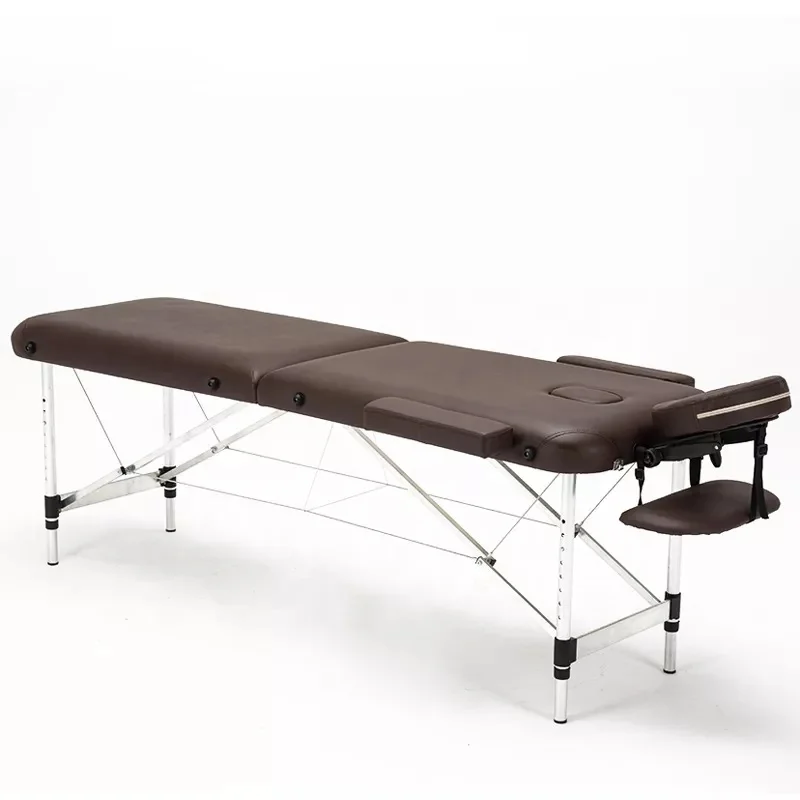 Low price folding portable adjustable folding massage bed spa facial eyelash bed massage bed