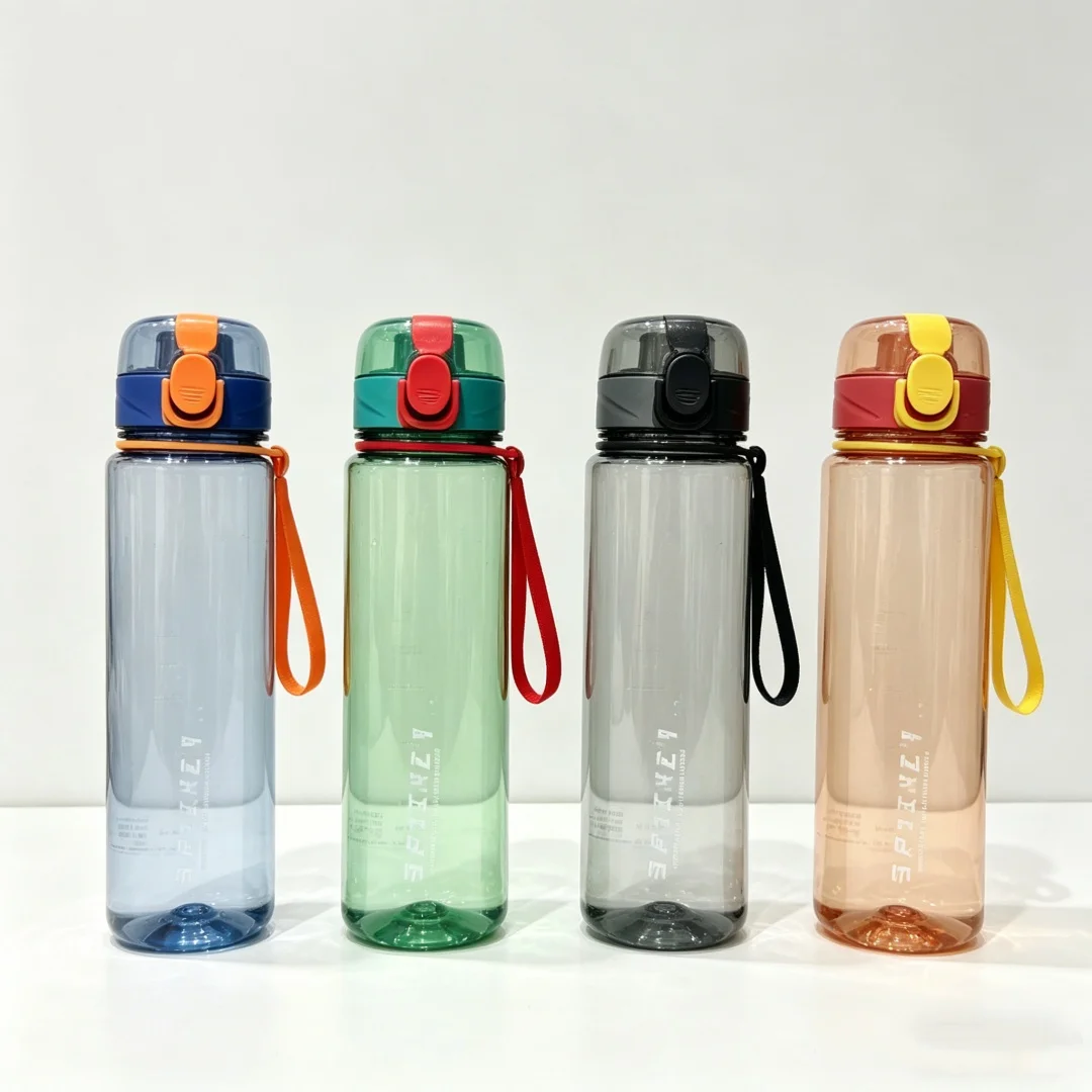 

Branded Transparent Premium Minimalist Water Bottle, Lightweight and Leakproof,with Portable Lanyard,Suitable for Daily Fitness