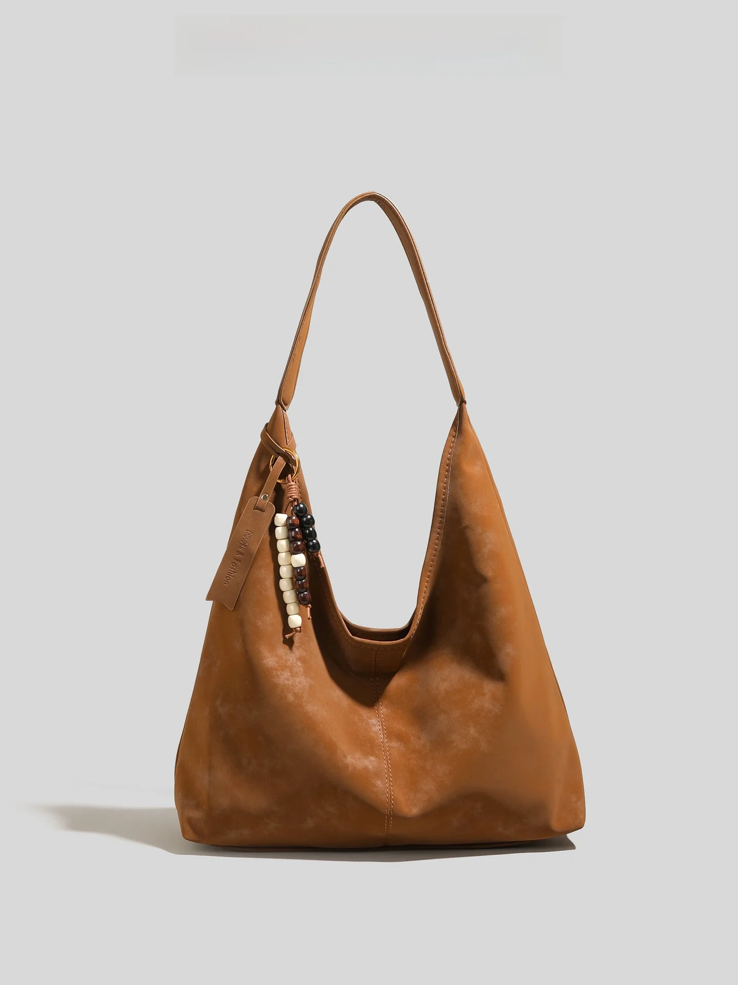 

GIRRYA Autumn Winter Large Capaci Retro Tote Bag Women's Brown Underarm Single oulder Bag Commuting Handbag Korean Sle