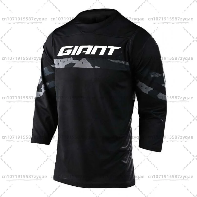 2025 الرجال العملاق الإنحدار الجبلية جيرسي BMX التحمل تنفس قميص DH موتوكروس تي شيرت رياضي للتخصيص #4