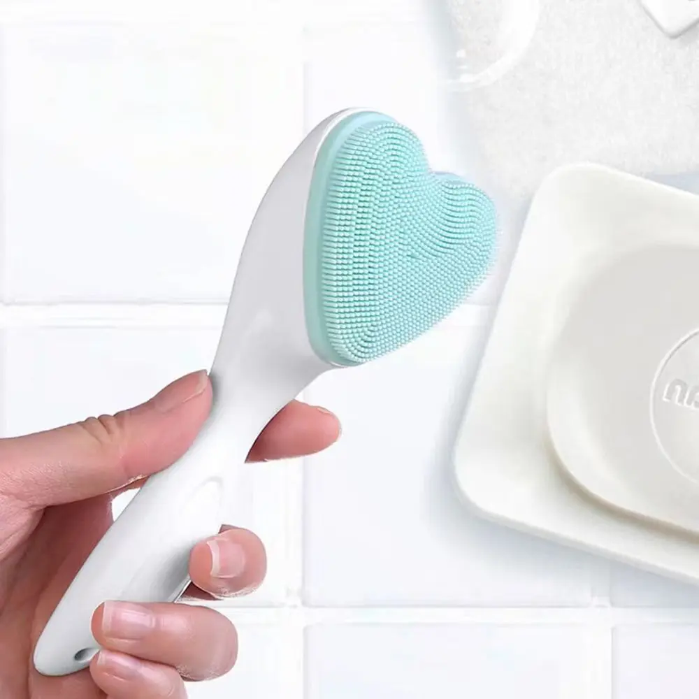 Brosse nettoyante pour le visage en silicone, outil de maquillage pour fille, portable, exexpansive, massage facial, élimination des points noirs, déterminer la beauté