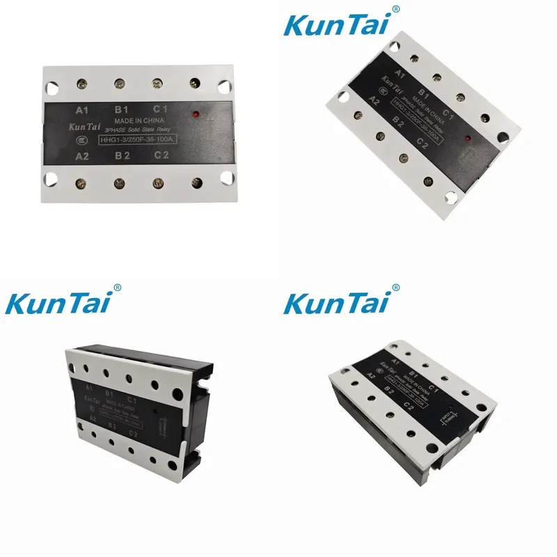 KunTai HHG1-3-100A Industrial-grade High-stability sealed Solid-state Relay Three-phase 100A AC 380V Control Automation