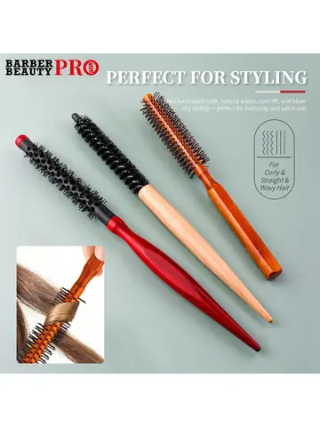 2/3Pcs Professional Small Round Hair Brush Set 8mm 11mm 16mm Hair Styling Brush Salon Curling Brush For Hairdrerssing Tool