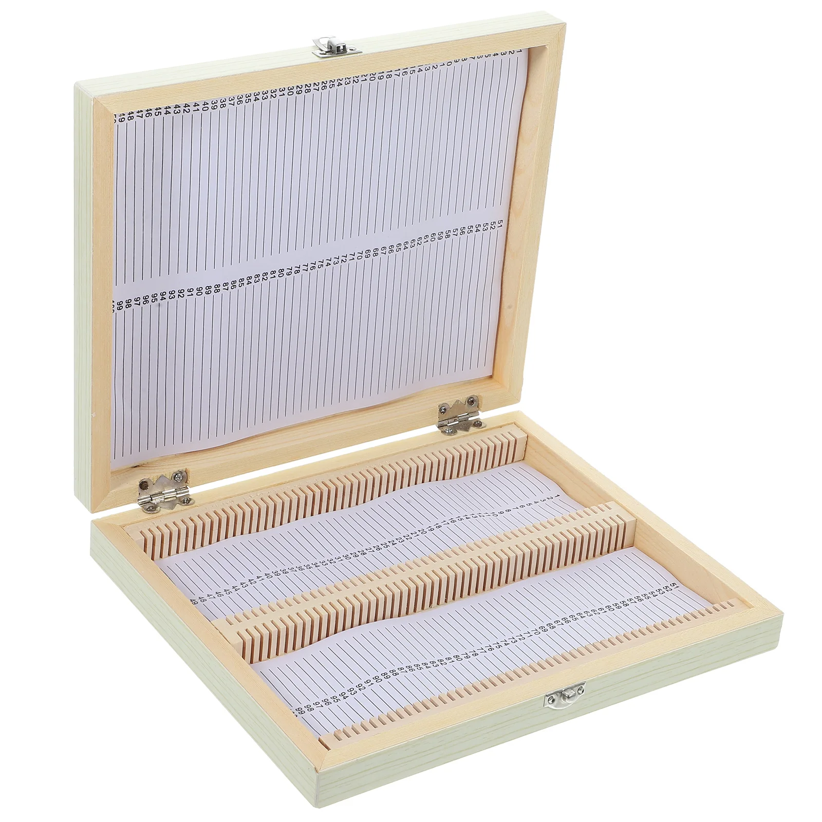 

Biological Slice Microscope Slide Storage Box Wooden Holder Glass Biology Container Prepared