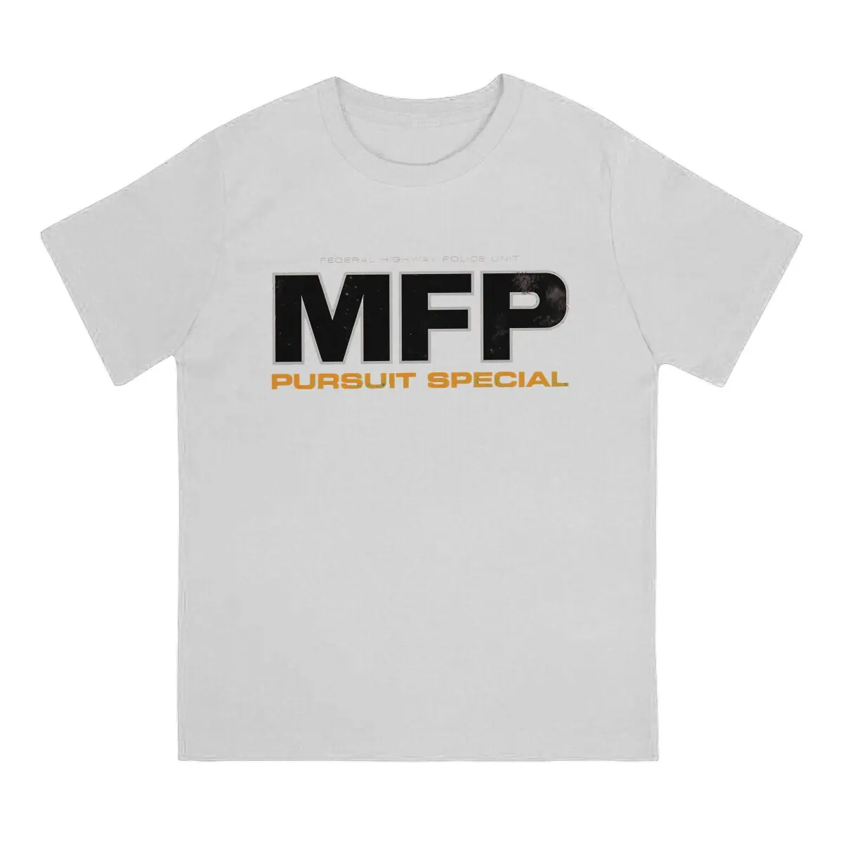 Mad Max Movie MFP Pursuit T Shirt Vintage Homme Men's Tshirt Polyester Men Clothes