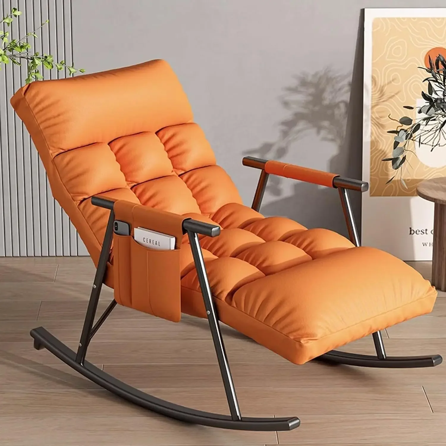 Recliner Rocking Chair Sitting and Sleeping Dual-purpose Lunch Break Chair Balcony Home Leisure Lazy Sofa Chair Ergonomic