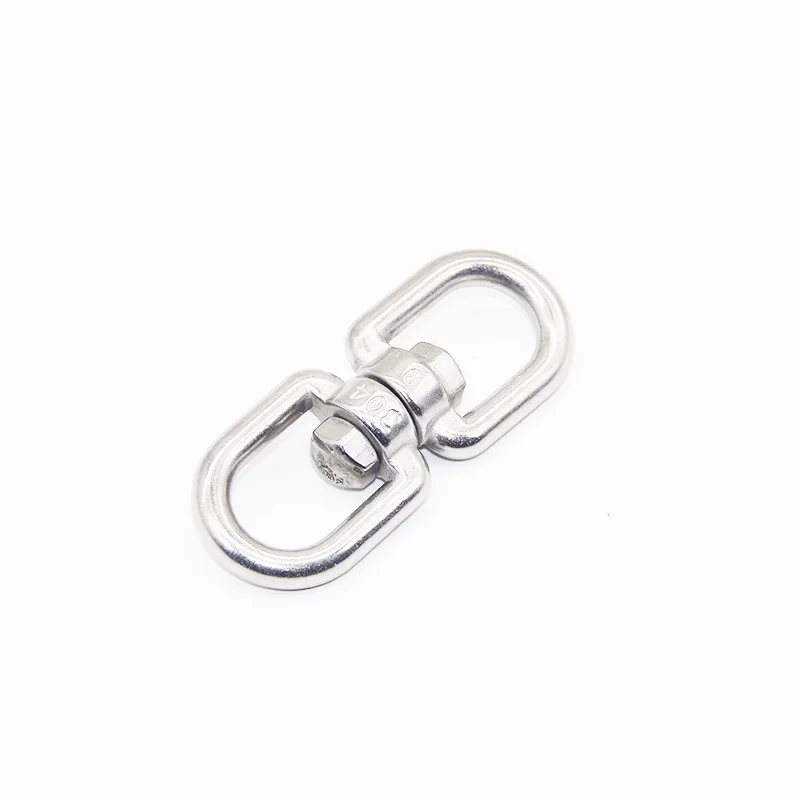 M4 M5 M6 M8 M10 Rotating Universal Ring 8 Shape Unloading Shackle Wire Rope Lock Chain Connecting Buckle 304 Stainless Steel