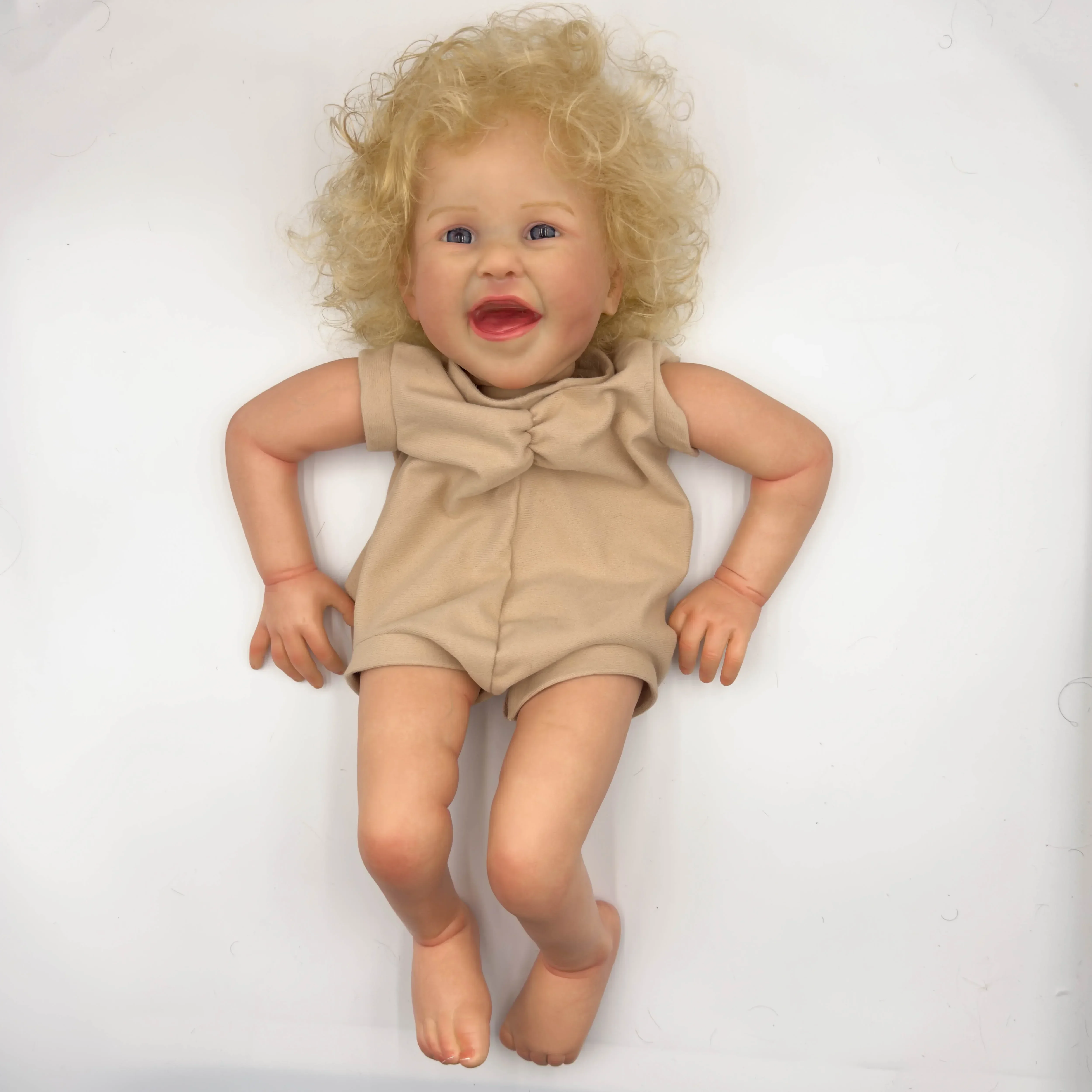 

24inch judy Lifelike Unfinished Reborn Doll kit painted Doll kit Doll parts with Hand Rootedhair