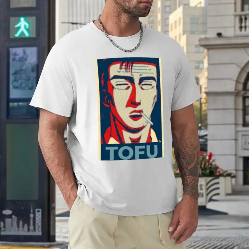 men cotton tshirt black  Initial D Tofu Bunta new edition t shirt Short sleeve tee mens tall t shirts summer male top teeshirt