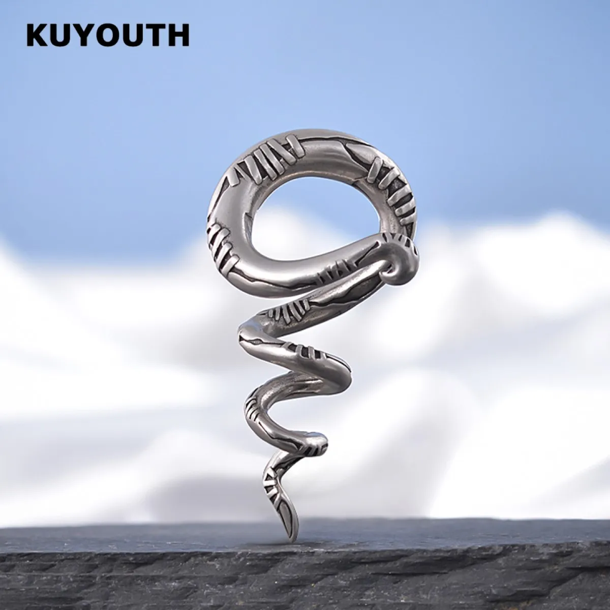 KUYOUTH Unique Copper Ear Weight Hanger Gauges Stretchers Body Piercing Earring Jewelry 2PCS