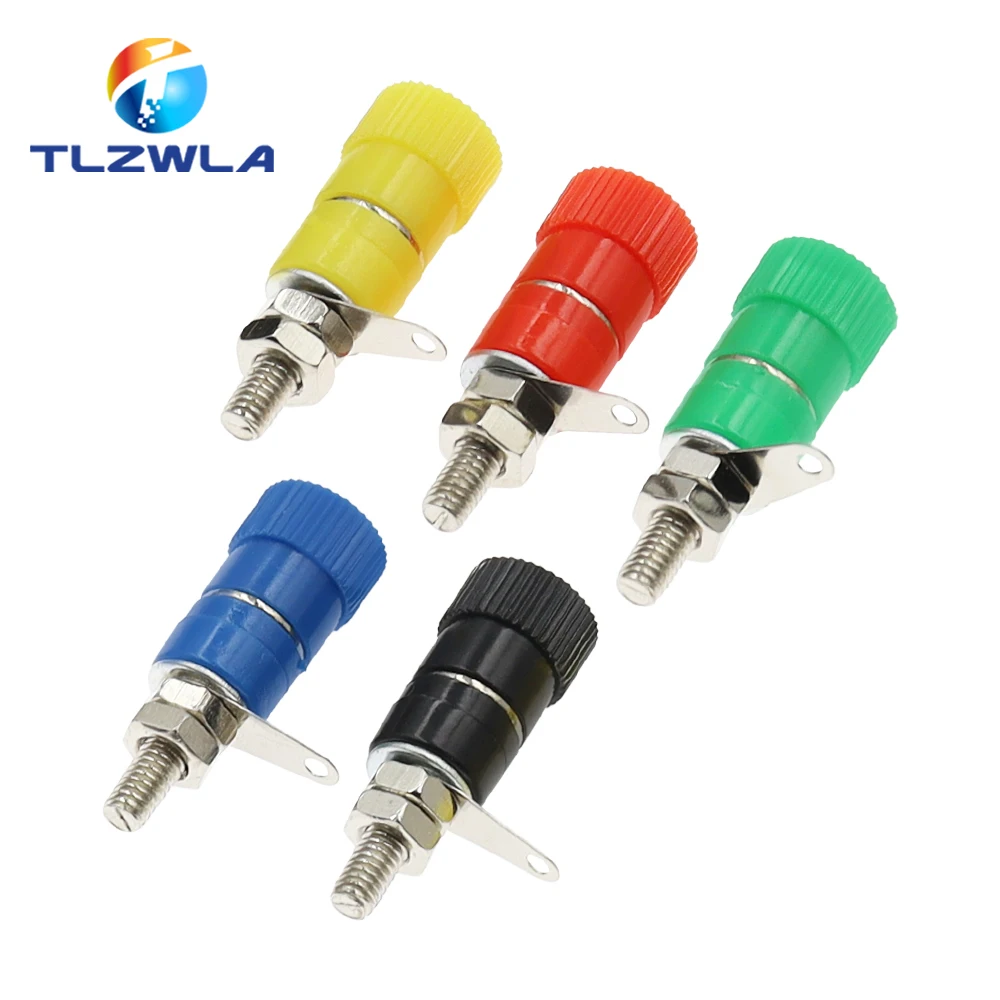 10PCS Terminal Blocks JS-919 4mm Amplifier Terminal Connector Binding Post Banana Plug Jack Mount