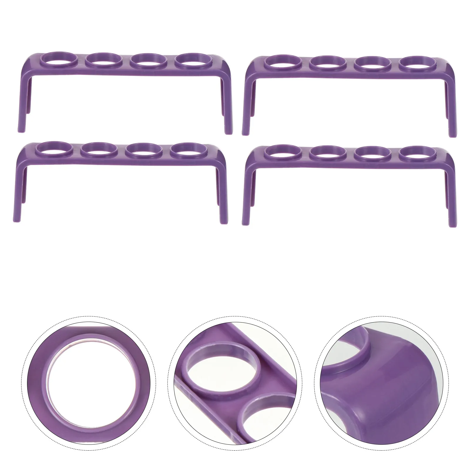 4Pcs Test Tube Organizers Plastic Durable Laboratory Rack Stable Base Science School Teaching Equipment Tube Stand