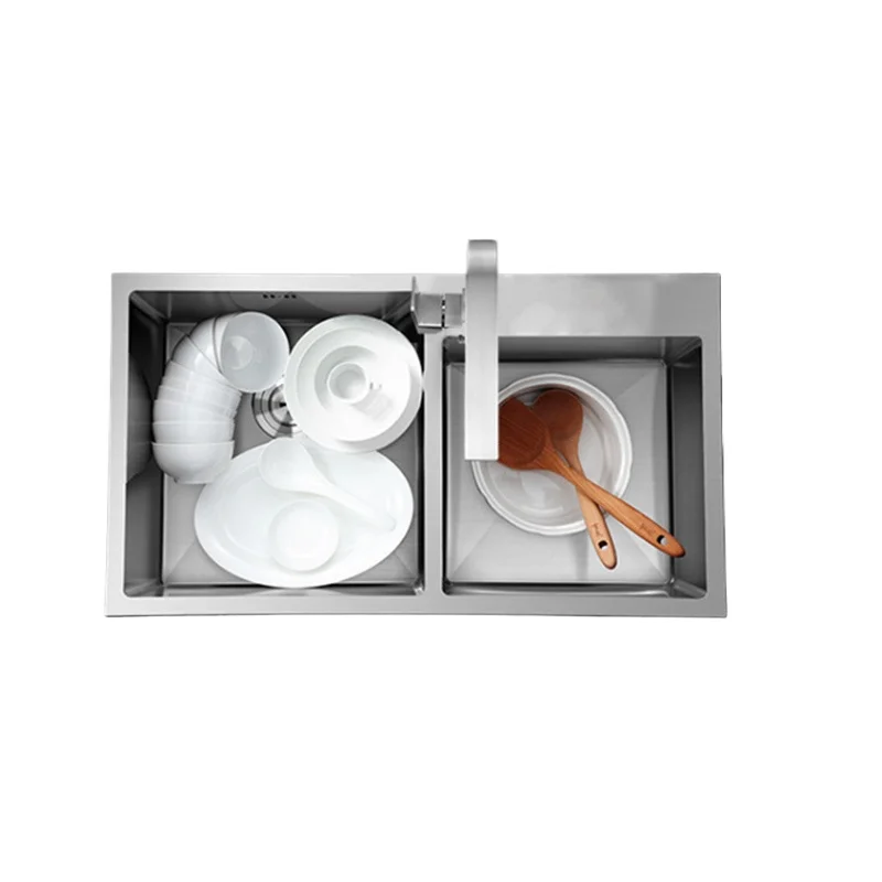 

Kitchen sink above counter, vegetable washbasin, stainless steel single bowl sink with knife holder