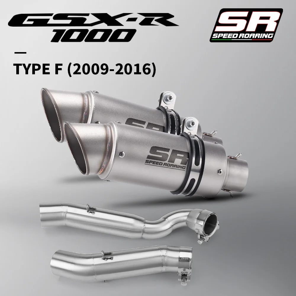 

Motorcycle Exhaust Pipe Middle Link Pipe Slip-on Muffler Escape For GSXR 1000 2009-2016