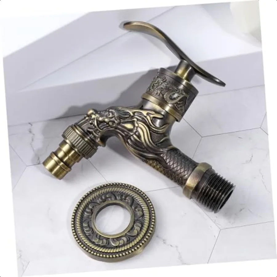 صنابير حوض النحاس الحائط صنبور المياه غسل هاين صنبور المياه الكلاسيكية الحنفية العتيقة بالوعة في الهواء الطلق حديقة واحدة الباردة G 1 2