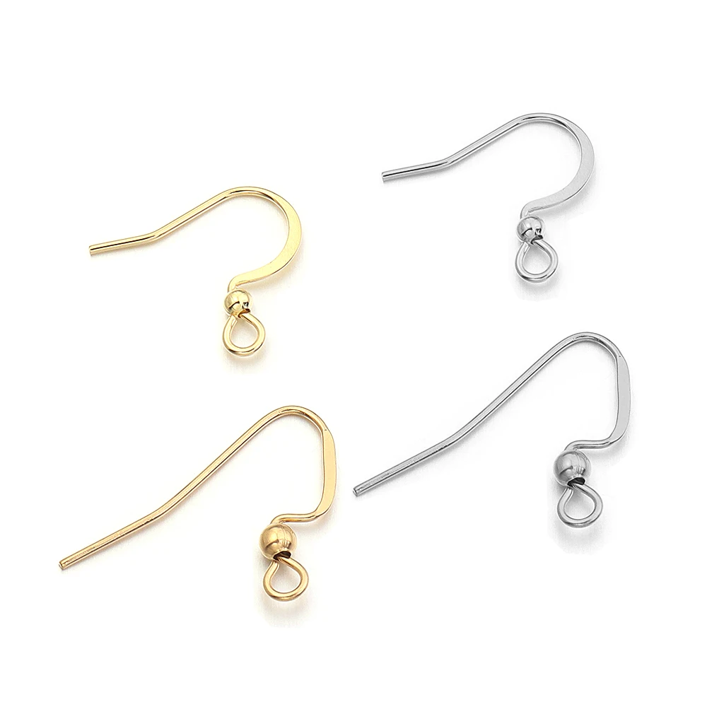 20/50 قطعة الفولاذ المقاوم للصدأ القرط السنانير القرط صنع عدة أقراط أجزاء المشبك DIY بها بنفسك مستلزمات صناعة المجوهرات