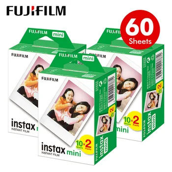 Fujifilm Instax Mini Film White Edge 10/50/60 Sheets/Packs Photo Paper for Fuji Instant Camera 8/7s1 1/25/50/90/liplay/link/evo