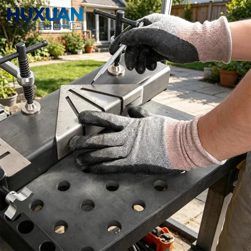 5/8/10Inch Miter Square 22.5/45/90 Degree Multi-Angle Metric Metric Square Layout Marking Tool For Woodworking & Metalworking