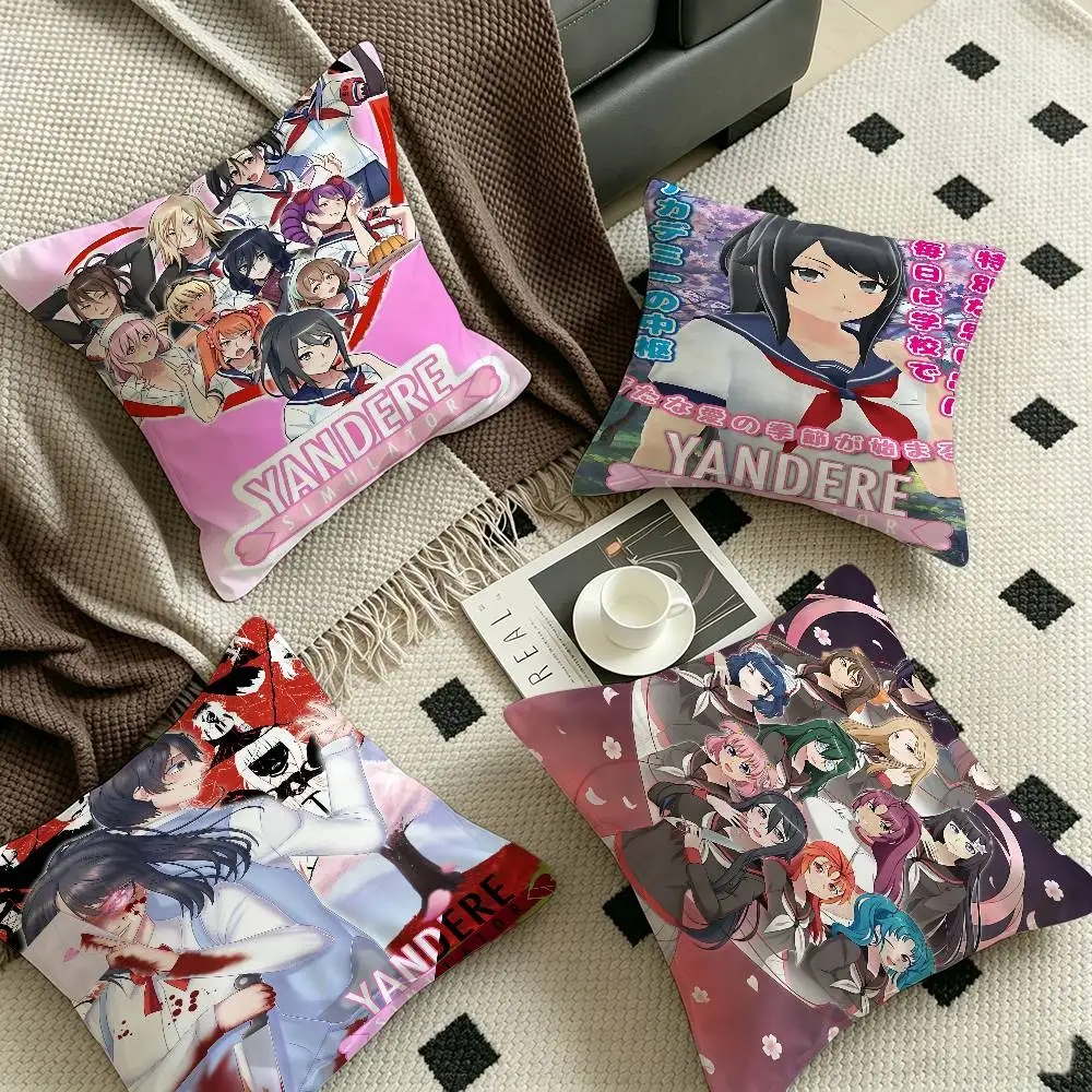 Game Yandere Simulator  Personalized Pillow Cover Kids Bedroom Wild Party Decor Pillowcase kid Birthday shower Gift