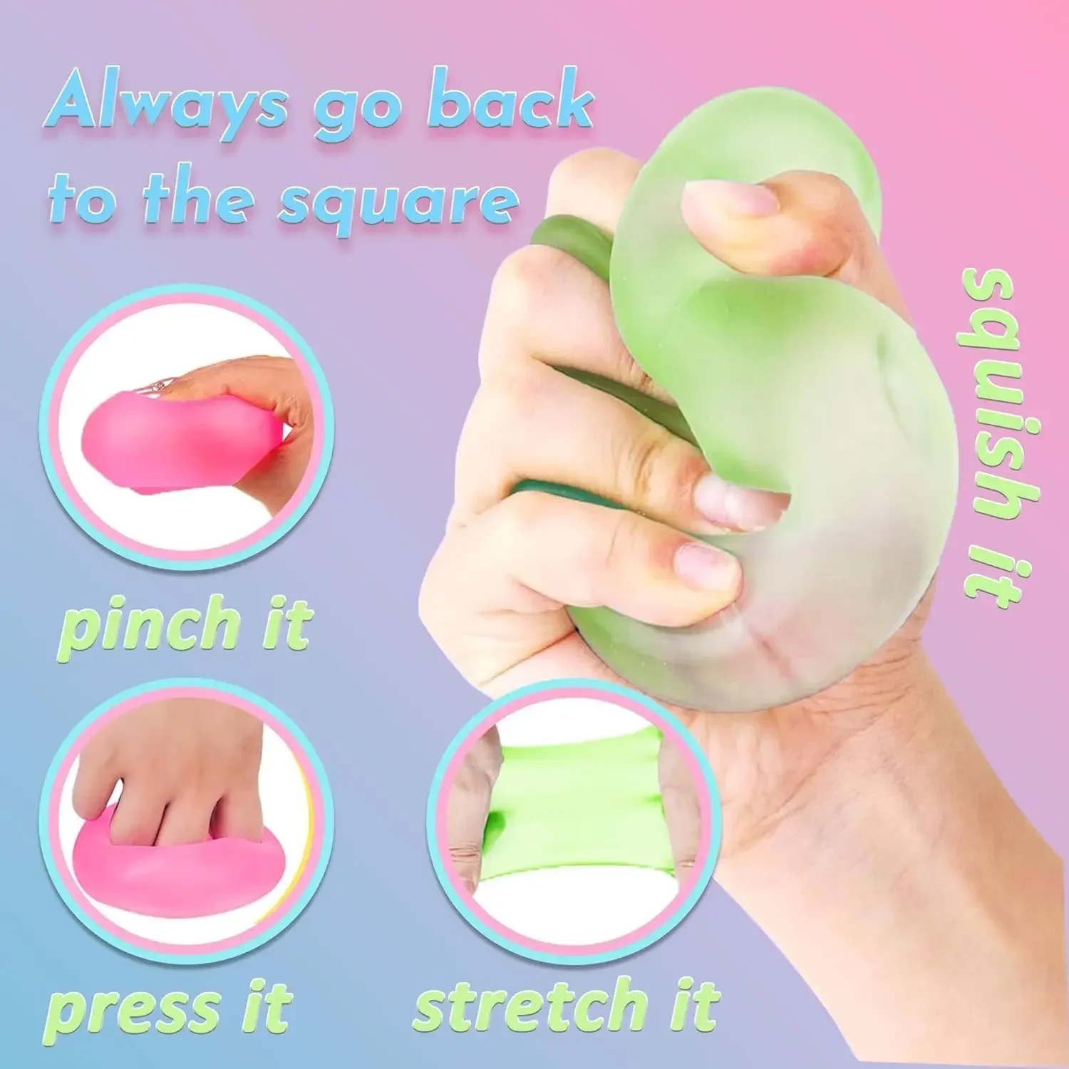 1/4/8/16PCS Hoge Dichtheid Gel Ijsblokje Vierkante Decompressie Vent Speelgoed Squishy Stress bal Squeeze Speelgoed Stress Zintuiglijke Speelgoed
